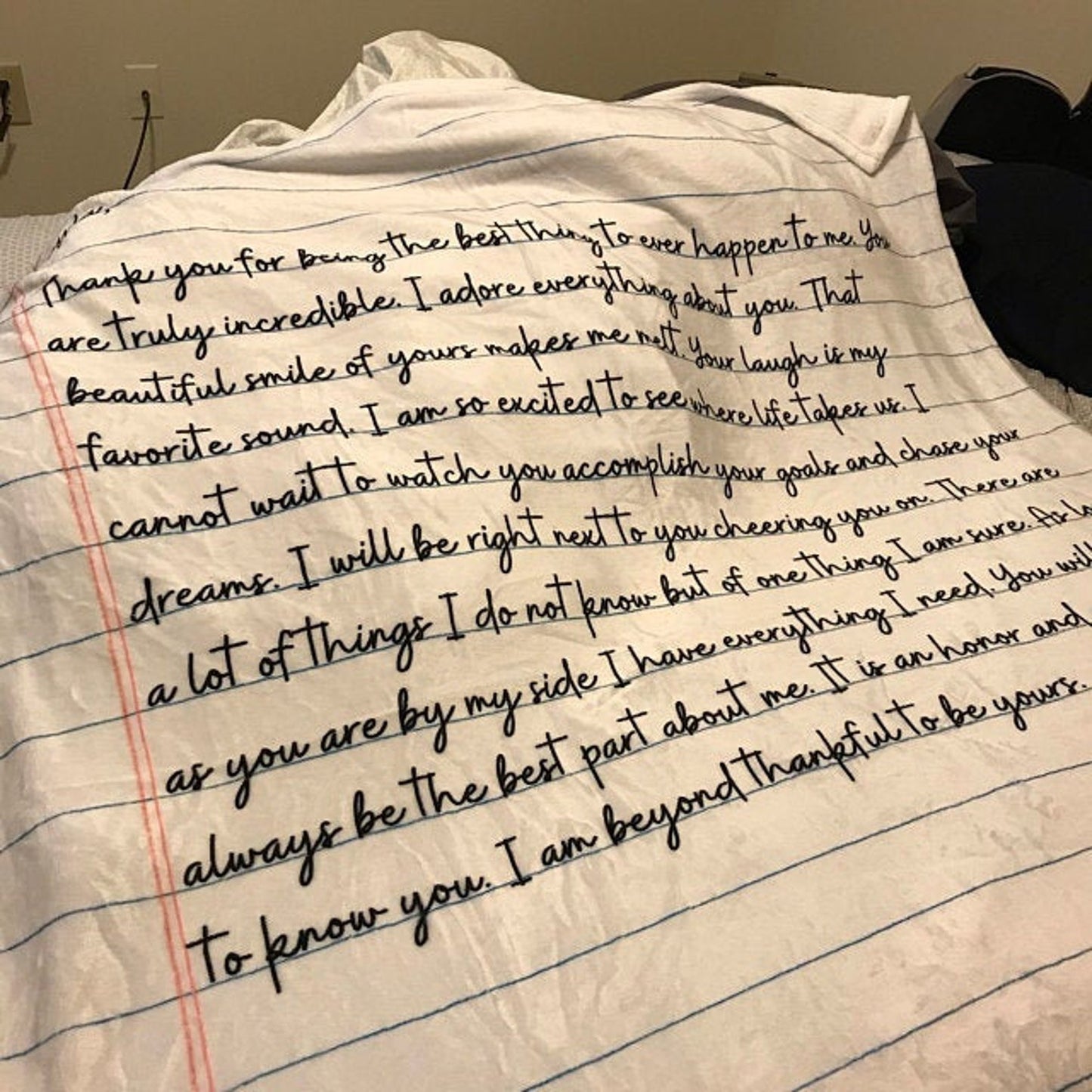 Personalized Love Letter Mom/Nana/Auntie We Love You Blanket