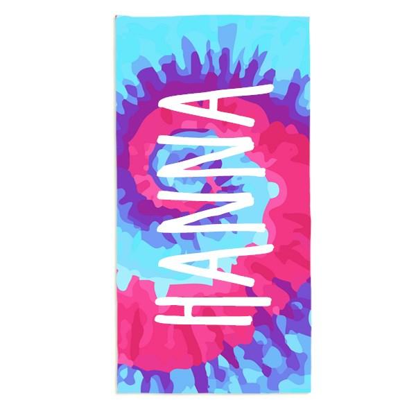 Personalized Beach Towels Tie Dye