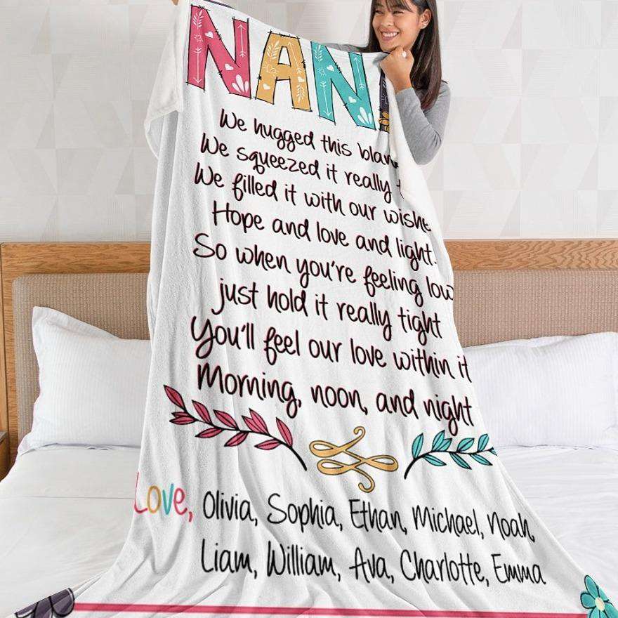 Personalized Flora Mom/Nana/Auntie We Love You Blanket|11042217