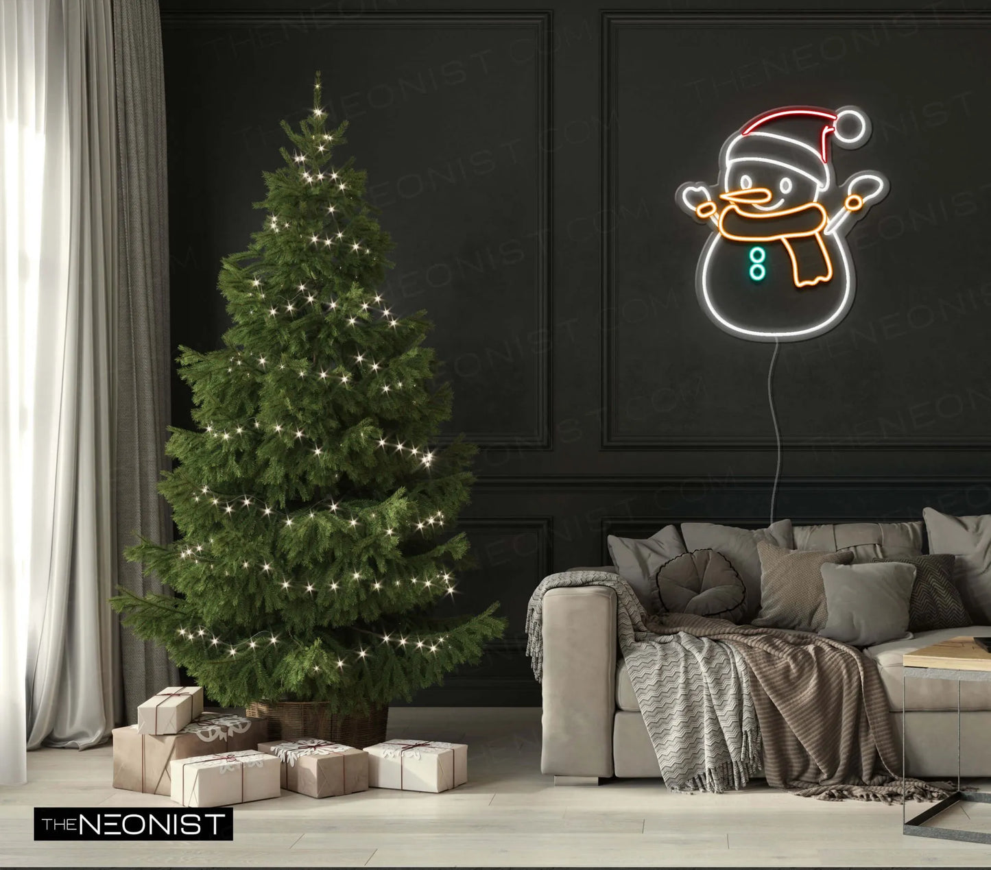 Premium Snowman Christmas Neon Sign for Party & Holiday Decorations - NeonTitle