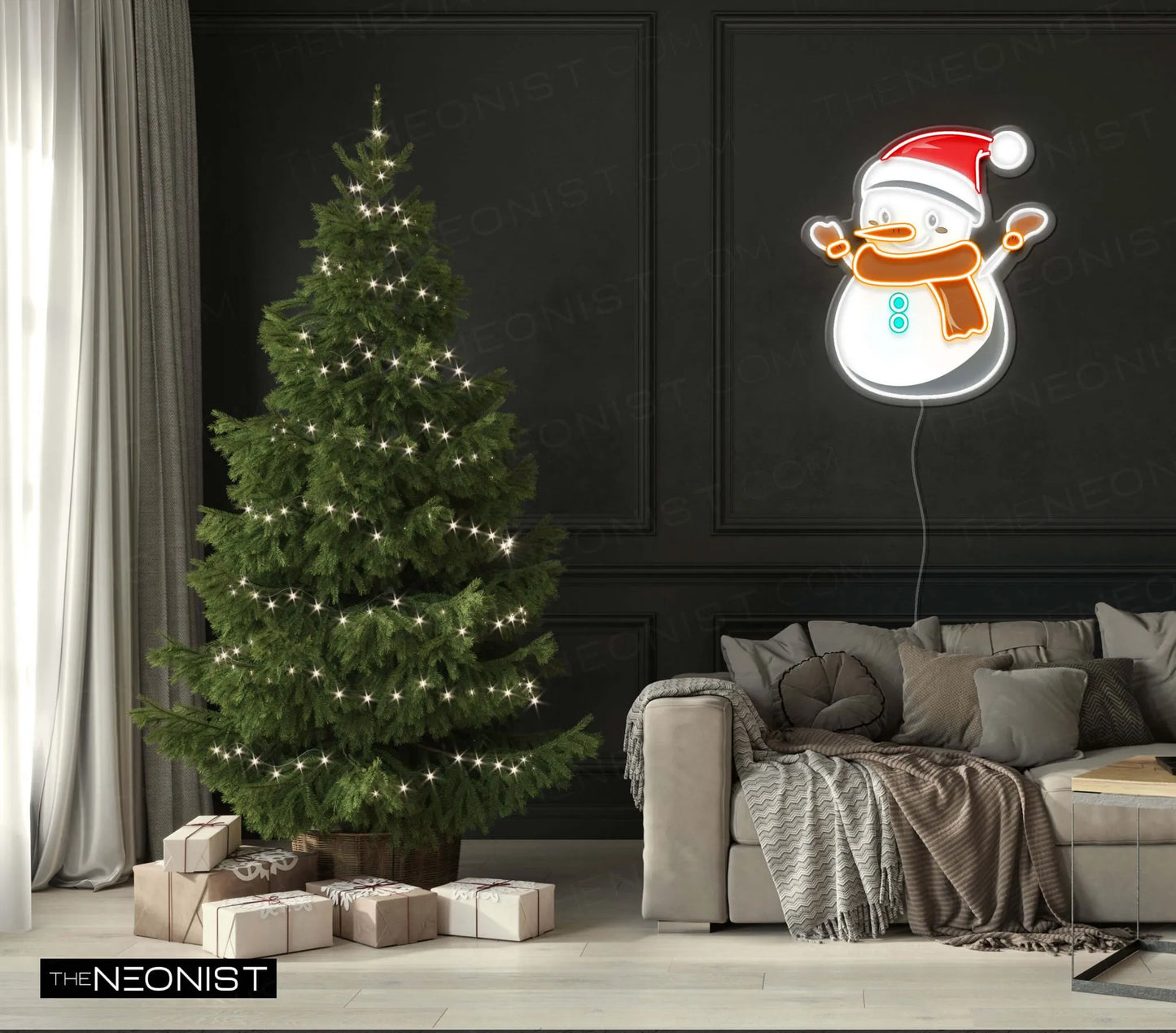 Premium Snowman Christmas Neon Sign for Party & Holiday Decorations - NeonTitle