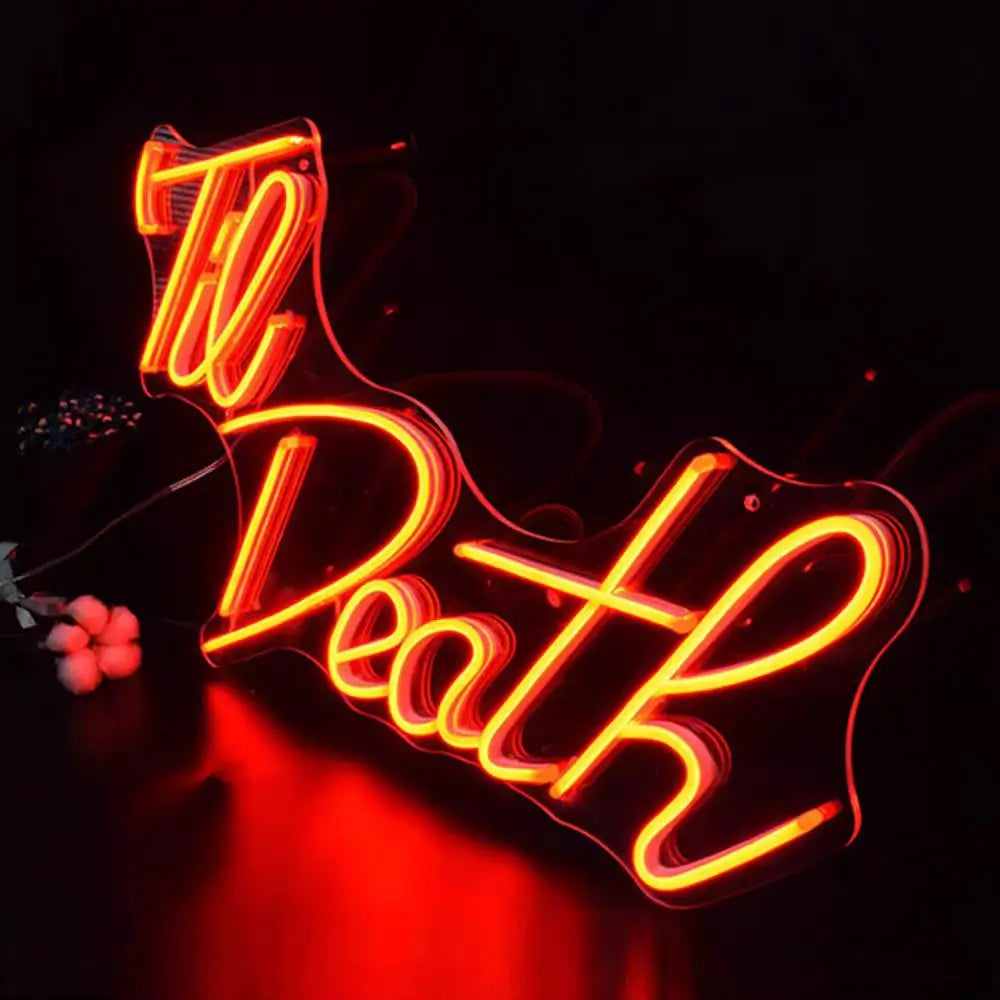 til death do us party neon sign - NeonTitle