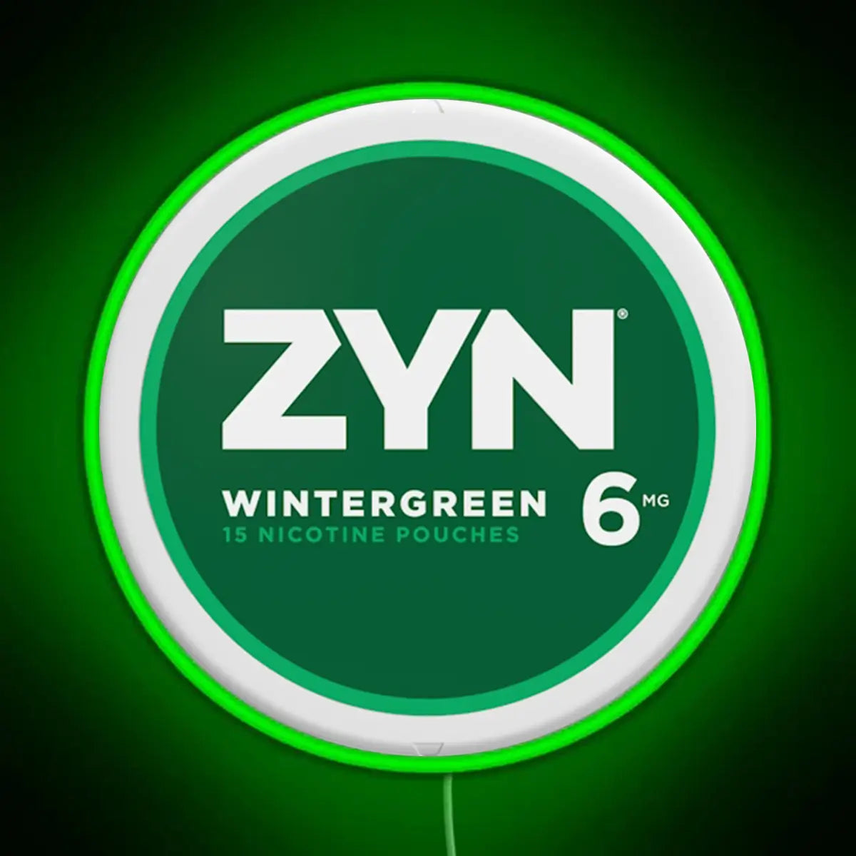 Zyn Wintergreen 6mg RGB neon sign - NeonTitle