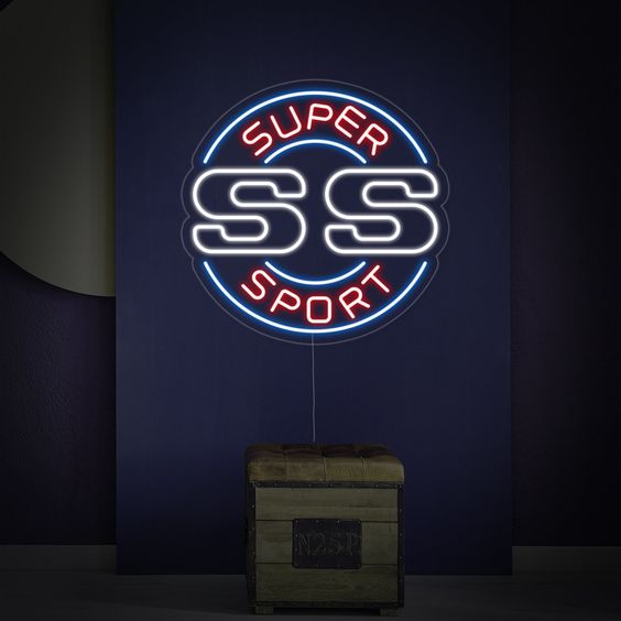 Ultimate SS Super Sport Neon Sign for Bars - Unleash the Classic Retro Vibes - NeonTitle