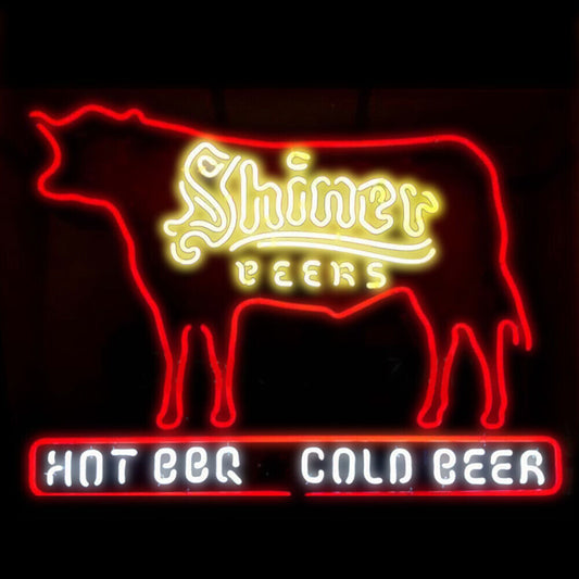 Shiner Beer Light Neon Signs Hot BBQ - NeonTitle