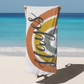 Rainbow Sunset Personalized Kids Beach Towel
