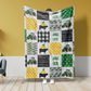 Personalized Name Fleece Construction Tractor Crane Blanket Toddler Baby Boy Girls | 112303