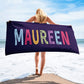 Personalized Beach Towels Rainbow Name