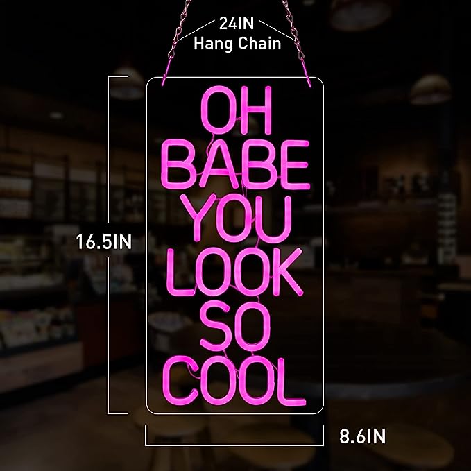 Babe You Look So Cool Neon Sign - Wedding Neon Sign Perfect for Your Special Day - NeonTitle