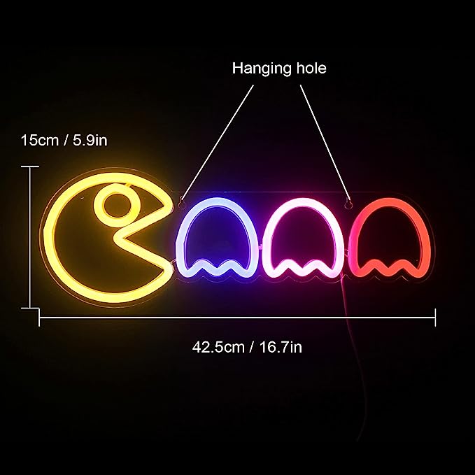 Pac Man Neon Signs for Room: Illuminate Your Space with Retro Gaming Delight - NeonTitle