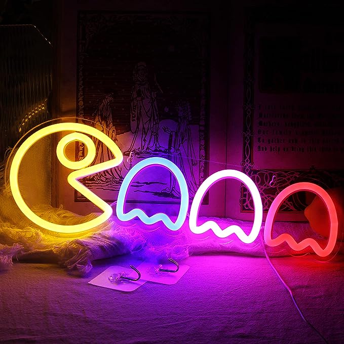 Pac Man Neon Signs for Room: Illuminate Your Space with Retro Gaming Delight - NeonTitle