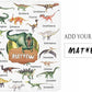 Custom Name Fleece Cartoon Dinosaur Theme Blanket
