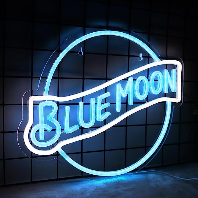 Premium Blue Moon Neon Signs for Business - Boost Your Brand's Visibility Today - NeonTitle