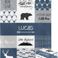 Personalized Name Fleece Blanket Bear Deer Mountain