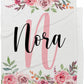 Personalized Minky Fleece Flower Baby Blanket Pink Roses