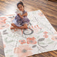 Personalized Minky Fleece Flower Baby Blanket