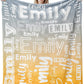Personalized Name Fade Out Word Art Multi Colors Fleece Blanket