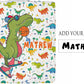 Custom Name Fleece Cartoon Dinosaur Blanket II23