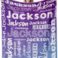 Personalized Name Fade Out Word Art Multi Colors Fleece Blanket