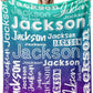 Personalized Name Fade Out Word Art Multi Colors Fleece Blanket