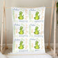 Custom Name Fleece Cartoon Dinosaur Blanket II09