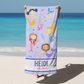Mermaid tales Personalized Kids Beach Towel