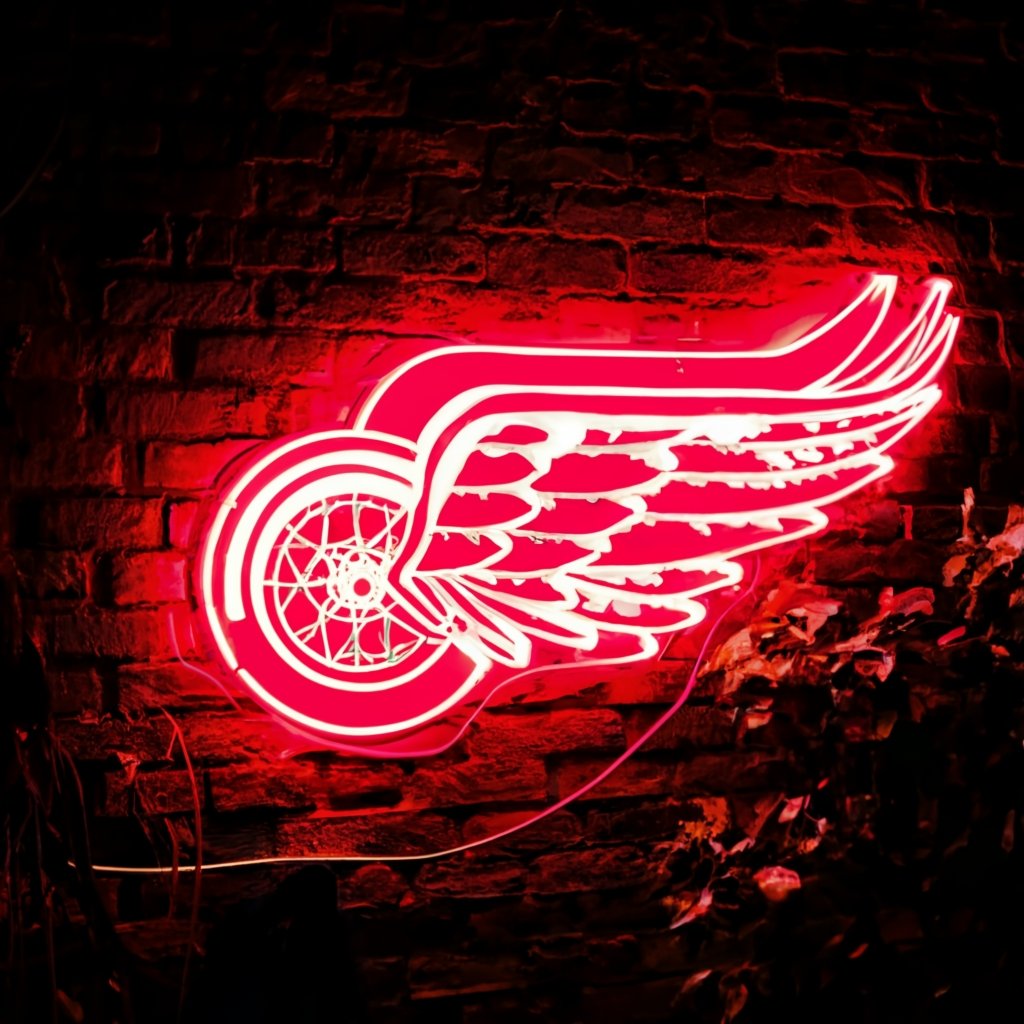 Detroit Red Wings Neon Sign - The Ultimate Bar Décor for Hockey Fans - NeonTitle
