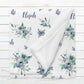 Personalized Name Fleece Lavender Blanket for Babies, Toddlers and Kids Blanket II06