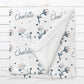 Personalized Name Fleece Floral Blanket for Babies, Toddlers and Kids Blanket II10