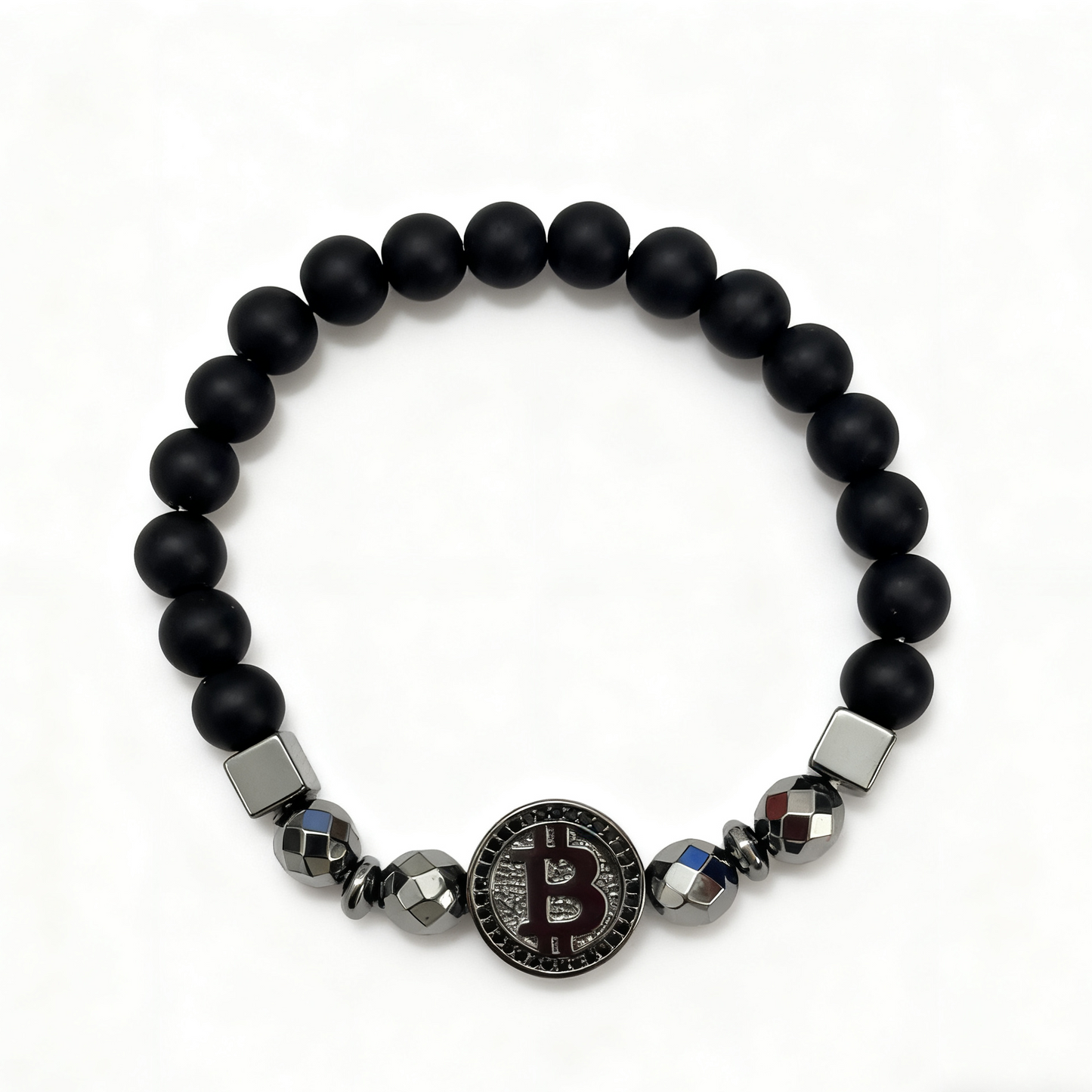 Bitcoin Bracelet Double Black