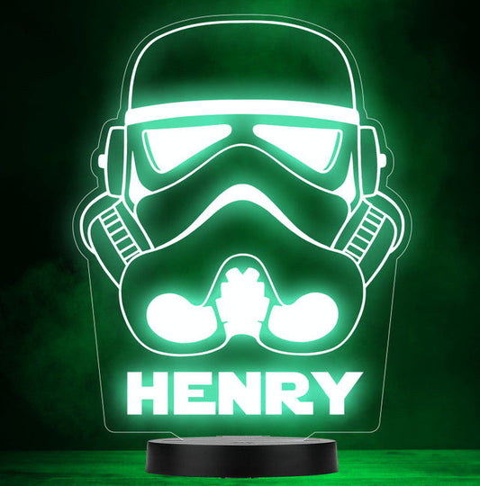 Personalised Colour Change Light LED Bedroom Night Light Boys Girls Iron
