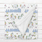 Custom Name Fleece Unicorn Rainbow Blanket for Babies, Toddlers and Kids Blanket II02