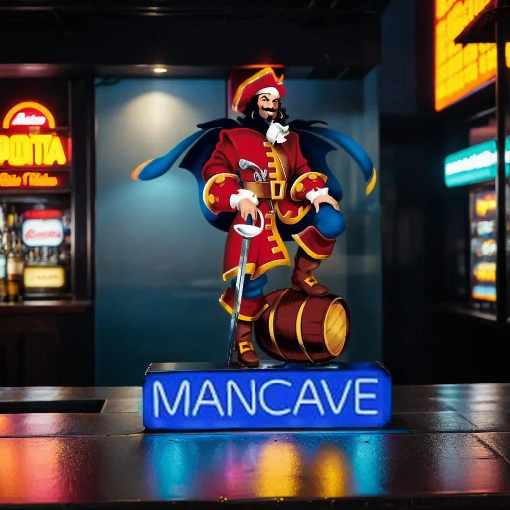 Enhance Your Man Cave with Captain Morgan Rum Pirate Neon Sign | Perfect Addition for Bar Decor - NeonTitle