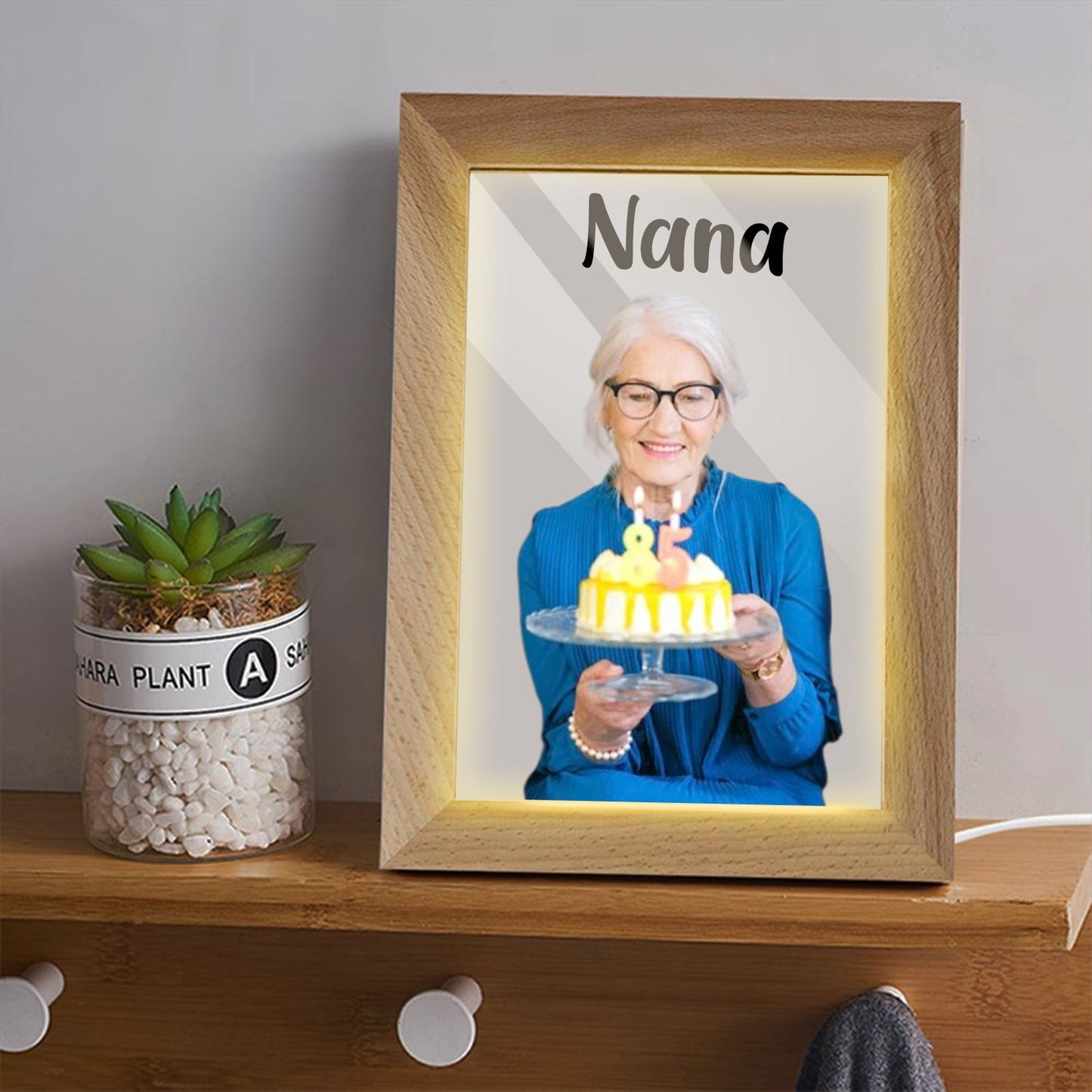 Custom Mom/Nana/Family Portrait Photo Frame Led Night Light