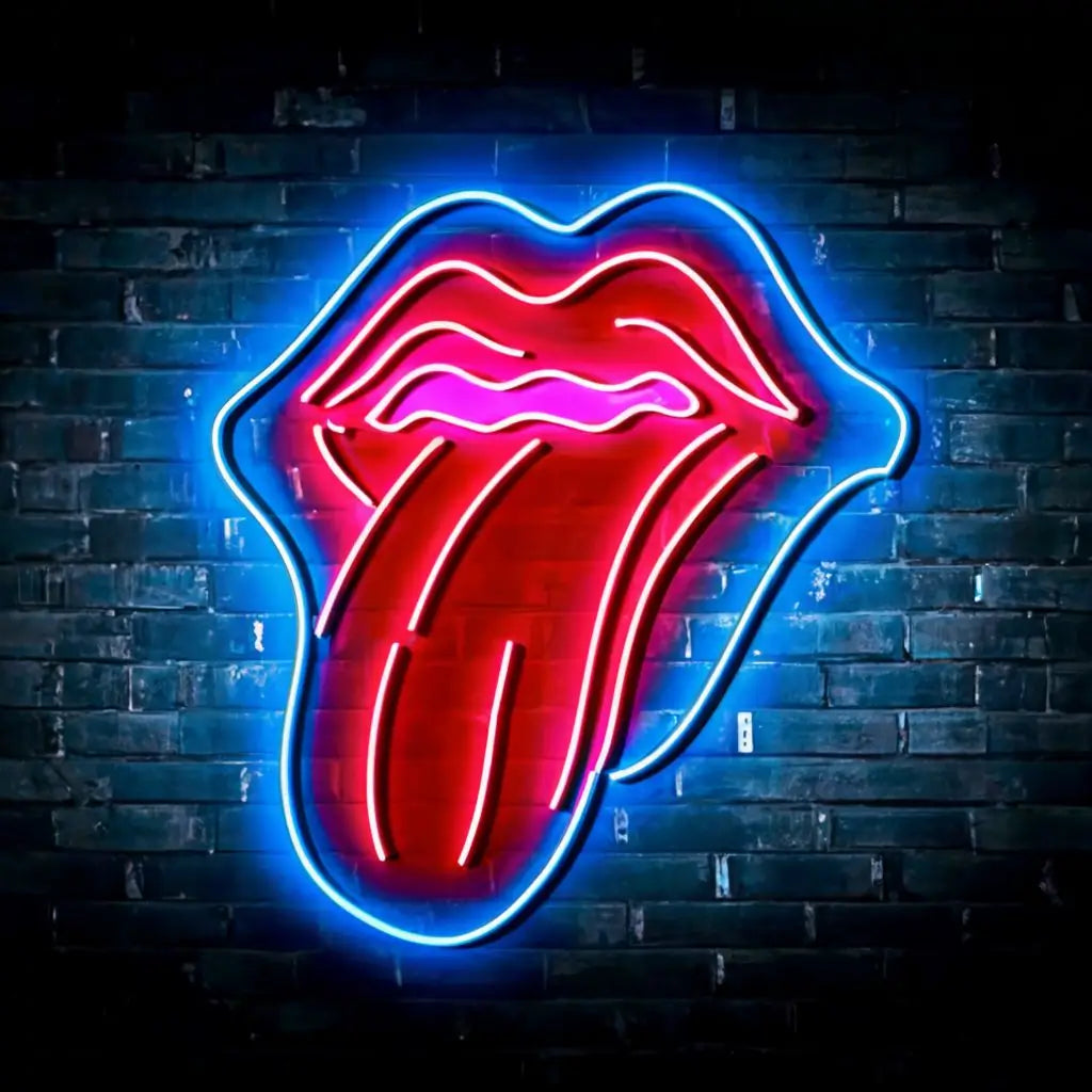 Neon rolling stones tongue - NeonTitle