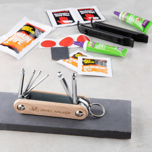 Personalised Wooden Bicycle Allen Keys Tool Kit