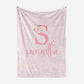 Personalized Fleece Swaddle Bedding Blanket With Initial