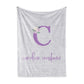 Personalized Fleece Swaddle Bedding Blanket With Initial