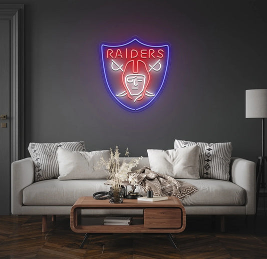 Premium Raiders Neon Sign for Club Decor - Limited Edition - NeonTitle