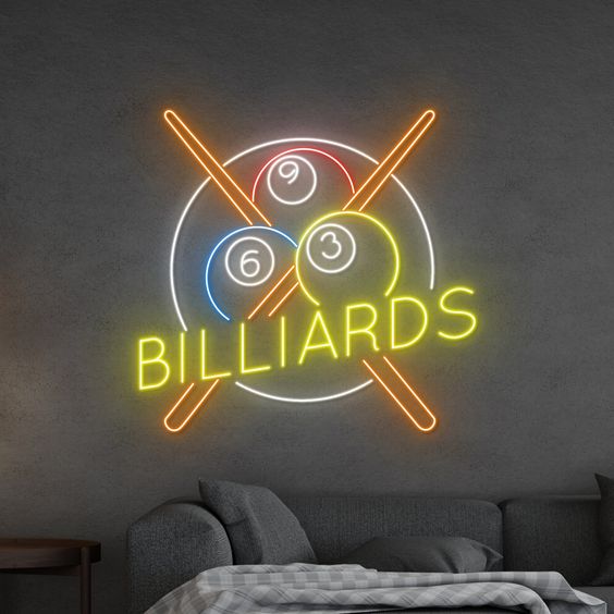 Top-Rated Pub Neon Sign: 15 Ball Billiards Pool – Enhancing Your Billiards Experience - NeonTitle